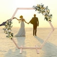 thumbnail image 4 of Wooden Wedding Hexagonal Arbor Backdrop Hexagon Wood Wedding Arch Frame Decor, 4 of 11