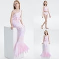 thumbnail image 2 of PMVFHDE Girls' Sleeveless 3-Piece Bikini Set with Ruffle & Flounce Trim, Scale Gradient Mermaid Design Swimwear for Hot Spring & Beach, Quick-Dry Comfortable Fit b,10-11 Years, 2 of 9