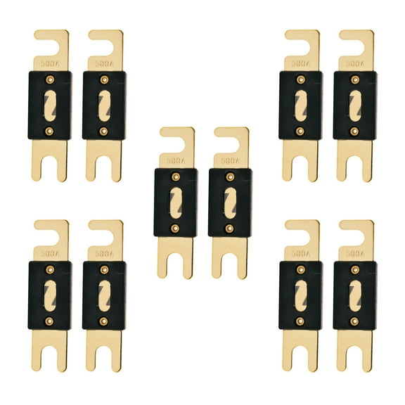 High-Quality Gold Plated 500A Amp ANL Fuse (10 Pack)