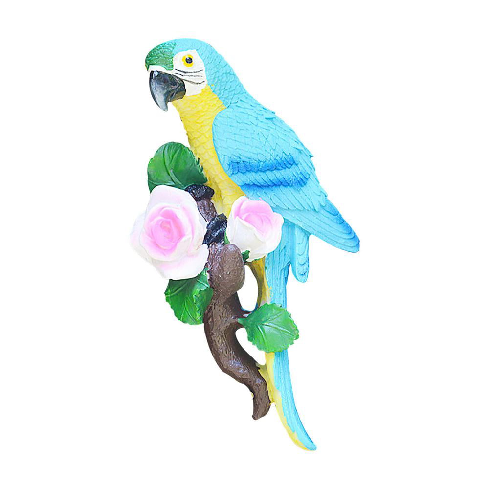 New 12" Hand Blown Art Glass Macaw Bird Figurine Sculpture Statue Multicolor 