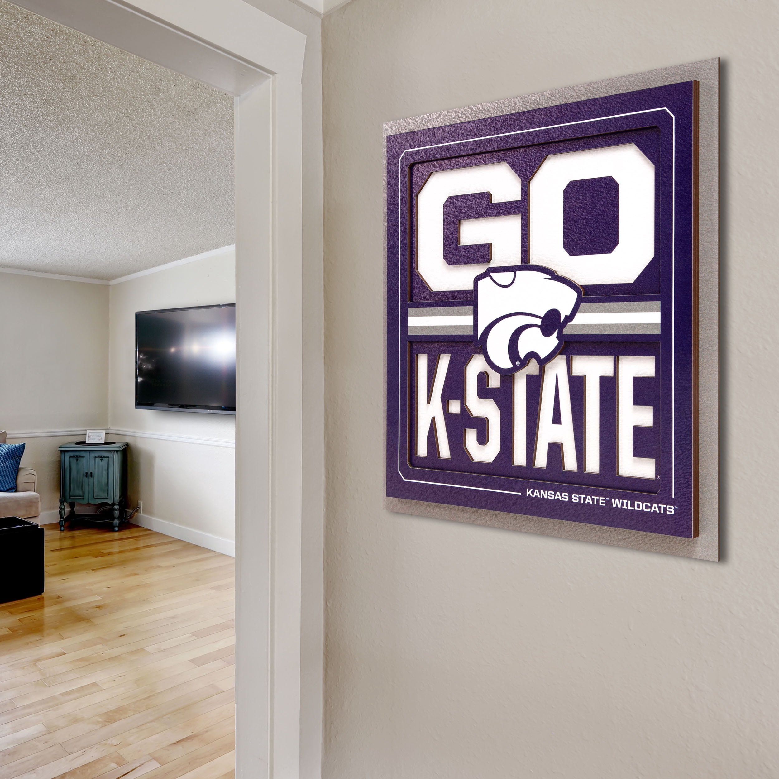 YouTheFan NCAA Kansas State Wildcats Slogan Series 3D Wall Art