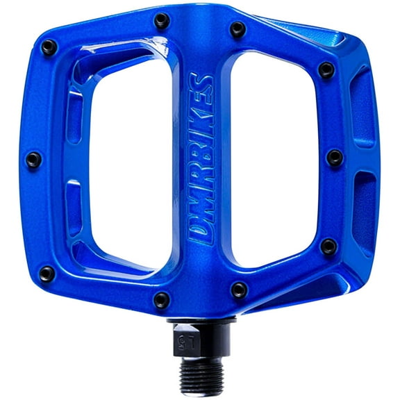 DMR V8 Platform Pedals 9/16" Concave Alloy Body 8 Removable Pins Electric Blue