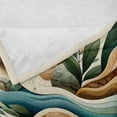 thumbnail image 4 of Ambesonne Monstera Fleece Throw Blanket Sage Love Boho Mid Century 50"x60" Teal Amber Olive Green, 4 of 5