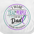 thumbnail image 4 of Inktastic Suicide Prevention- I Wear Teal and Purple for My Dad Boys or Girls Baby Bib, 4 of 4