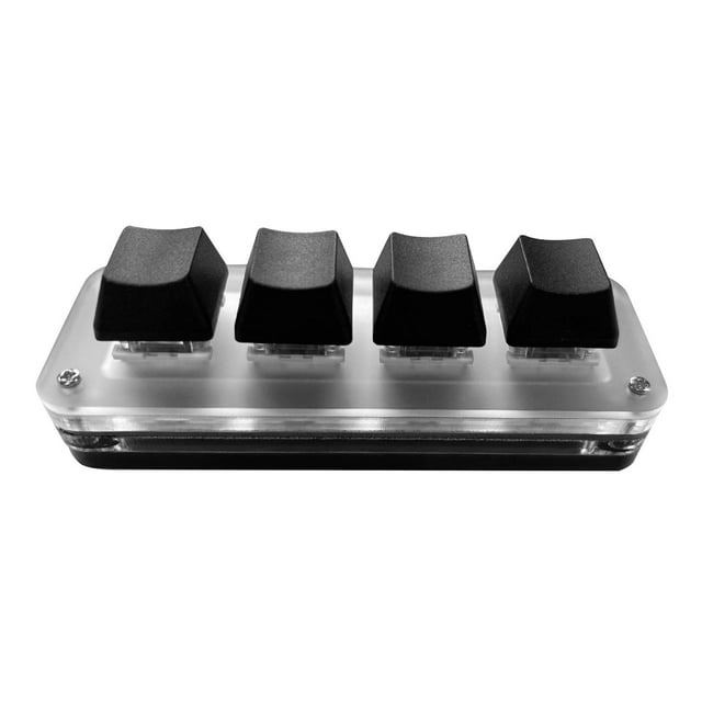 funtasica Mini 4 Key Keypad Gaming Keyboard for Office Factory Machine Control Working black