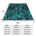 thumbnail image 3 of Bixox Fleece Blanket Blue Floral with Butterflies Pattern Super Soft Double-Sided Microfiber Flannel Blanket for Sofa, Bed, Couch,Suitable for All Seasons - 80"x60", 3 of 5