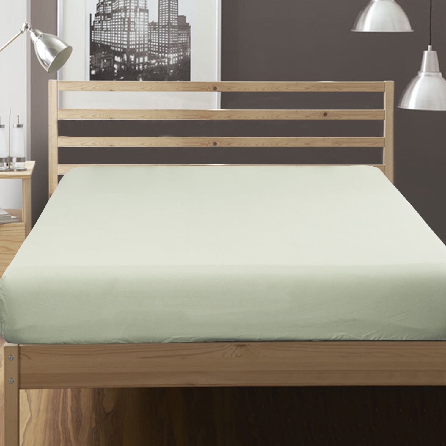 NTBAY Microfiber Twin Extra Long Fitted Sheet, Ultra Soft and