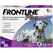 Frontline Plus Flea and Tick Treatment for Large Dogs (45-88 Pounds) 6 Doses