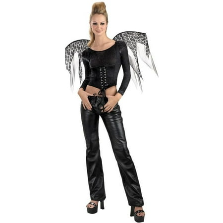 Morris Costumes Black Wings Lace Corset Adult Halloween Accessory