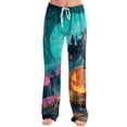 thumbnail image 2 of Halloween Womens Pajama Pants Cute Print Comfy Halloween Pajama Pants Casual Ghost Pumpkin Pattern Pjs Sleep Bottoms Fall Winter Lounge Pants, 2 of 5