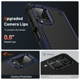 thumbnail image 3 of Nalacover Samsung Galaxy A12 5G Case, Heavy Duty 3 in 1 Rugged Shockproof Rugged Silicone Hybrid Hard PC Soft TPU Bumper Camera Raised Drop Protective Girls Women Boy Men Phone Covers, Navyblue, 3 of 8