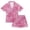 Pink Glitter Background, variant on Silky Satin Kids' Pajama Set Breathable & Smooth Unisex Button-Down Pajamas Colorful Pastel Floral Pattern