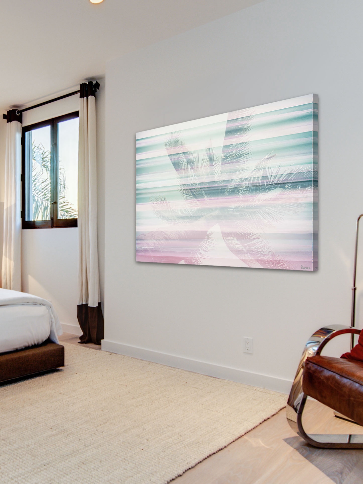 Parvez Taj "Palm Leaves" Print on Canvas