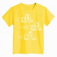 thumbnail image 4 of TOWED22 Boys Short Sleeve Shirts Kids Crewneck Solid Basic Tees Casual Tops(Yellow,3-4 Y), 4 of 4