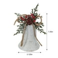 thumbnail image 4 of Holiday Time Glad Tiding White Bell Ornament, 4 of 4