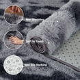 thumbnail image 5 of HOMERRY Plush Polyester Shag Area Rug 4'x6' Fluffy Rug Plush Decorative Rug for Indoor Home Floor Carpet, Dark Gray, 5 of 7