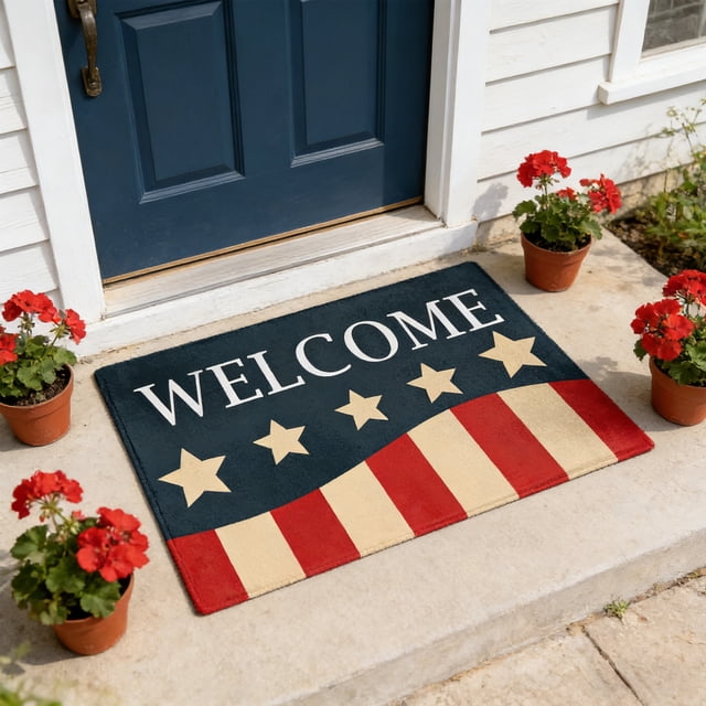 Independence Day Floor Rug Decorative Mat For Living Room Bedroom Entryway And Home Decor