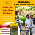 thumbnail image 6 of Paella Burner and Stand Set 12 Servings, 18 Inch Paella Pan, Dual Propane Outdoor Stove with Stand & Regulator, Portable Gas Cooker for Camping Crawfish Boil Cooking Outdoor, Paellera Propano, 6 of 7