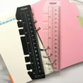 thumbnail image 4 of HeroNeo 2Pcs Black/Clear Plastic Page Marker Pouch Pagefinder Measuring Ruler for A5/A6 Size 6-Hole Binder Notebook for Students, 4 of 14