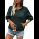 thumbnail image 3 of Suéter con Capucha Corta y Estampado de Estrellas para Mujer, Jersey de Punto con Bolsillo Tipo Canguro. Verde L, 3 of 9