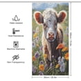thumbnail image 2 of Farmhouse Highland Cow Funny Cattle And Flower Shower Curtain Modern Home Bathroom Bathtub Decor Waterproof Fabric with 12PCS Hooks, 2 of 8