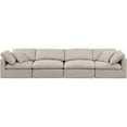 thumbnail image 3 of Meridian Furniture Indulge 140" Contemporary Linen Fabric Modular Sofa in Beige, 3 of 9