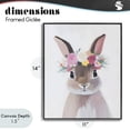 thumbnail image 4 of Stupell Industries Cottage Flower Crown Rabbit Black Framed Giclee Art, 11 x 14, by The Prints Vibe, 4 of 8