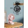 Quiet Table Fan With Flexible Clip Base And Night Light 3 Speeds ...