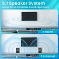 thumbnail image 3 of Acoustic Audio AA5172 700W Bluetooth Home Theater 5.1 Speaker System with FM Tuner, USB, SD Card, Remote Control, Powered Sub (6 Speakers, 5.1 Channels, Black with Gray), 3 of 6