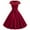 Wine, variant on Rigardu summer dresses for women Vintage V Neck Short Sleeve Solid Color Casual Dress Cocktail Evening Dress womens dresses Black L
