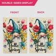 thumbnail image 4 of Hello Spring Adorable gnomes butterflies flowers Spring Garden Flag Vertical Double Sided Spring Summer Garden Flag Seasonal Rustic Yard Lawn Outdoor Decor 12.5x18" style 1, 4 of 4