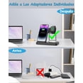 thumbnail image 2 of Cargador Inalámbrico 3 en 1 con Cabezal QC3.0 de 18W para iPhone, Samsung, Apple Watch, AirPods, 2 of 8