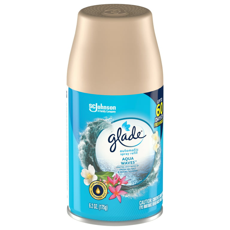Glade Automatic Spray Refill, Air Freshener, Invigorating Aqua Waves, 6.2 oz