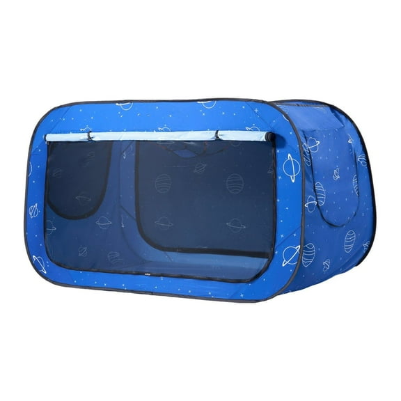 Bed Tent for Adults &, 78.74" x 41.34" Blackout Tent with 4 Doors, Breathable Bed Canopy for Privacy, Reading Nook & Play Space with Fiber Poles