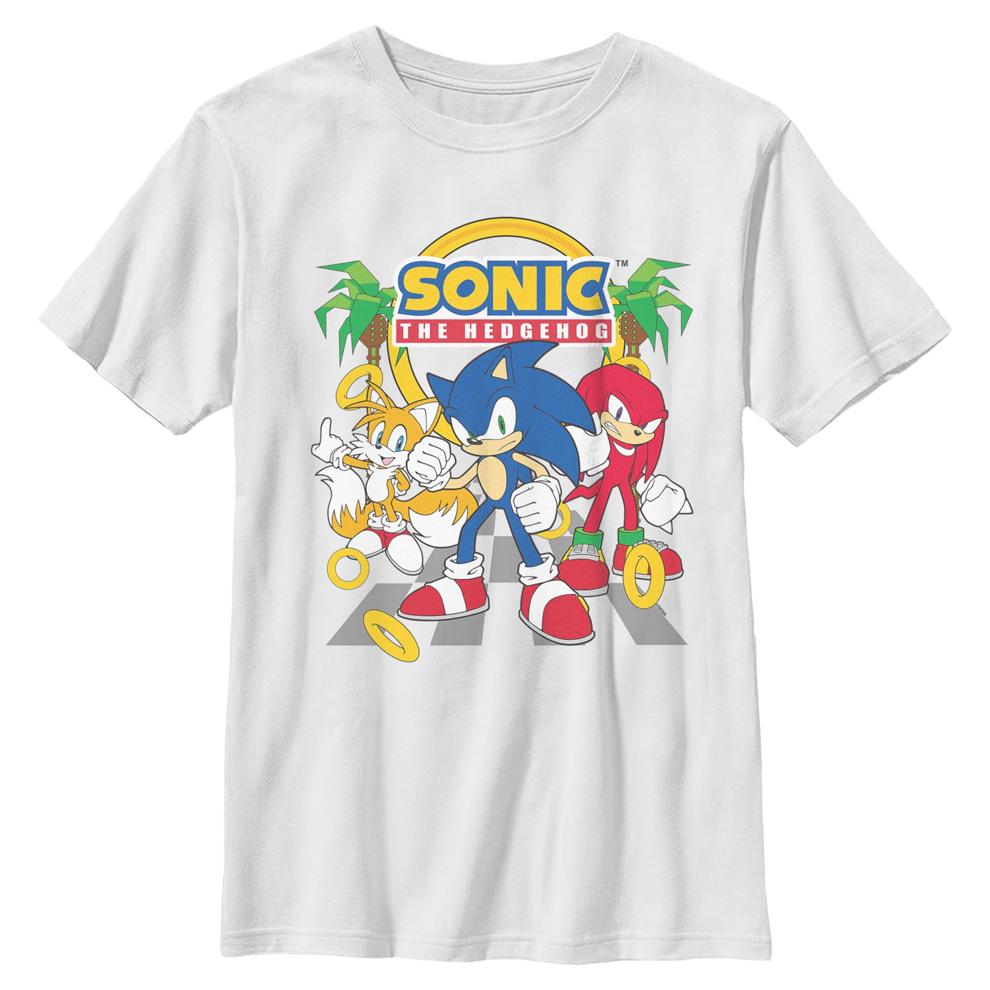 Sonic The Hedgehog Kinder T-Shirt – Green Hills Design, Offizielles Merchandise, 100 % Baumwolle, Für Junge Gamer