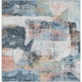 thumbnail image 2 of Unique Loom Kamala Washable Collection Area Rug - Abstract (7' 10" Square Multi/Blue), 2 of 5