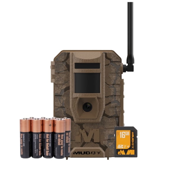 Muddy Mitigator 2.0 24MP Cellular Trail Camera Combo, 720p HD Video, Dual Network, 8 AA Batteries, 16GB SD Card (MUD-MTGTRK)
