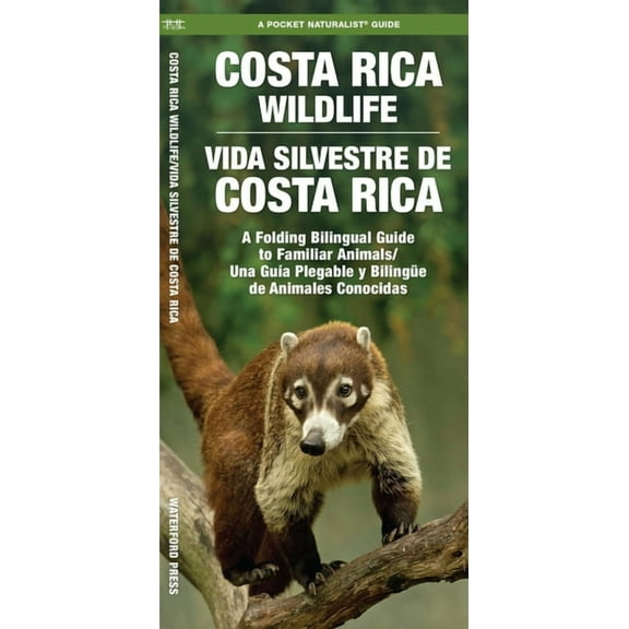 Costa Rica Wildlife (Bilingual): A Folding Pocket Guide to Familiar Animals (Paperback)