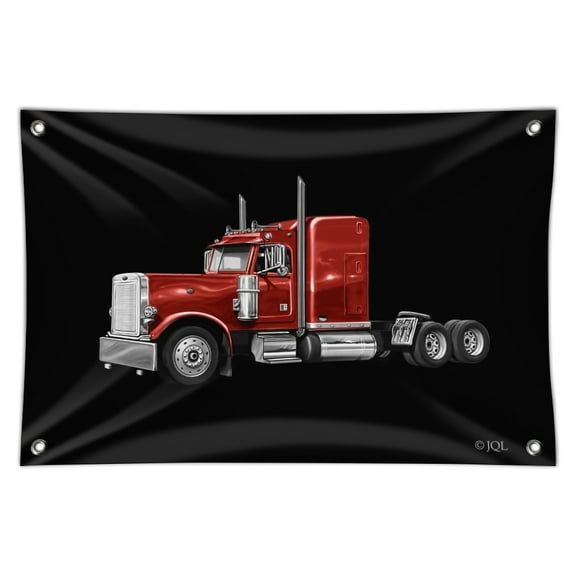 Semi Tractor Trailer Truck Trucker Home Business Office Sign