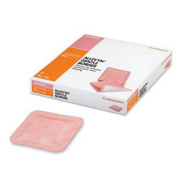 Smith & Nephew Allevyn Gentle Border Dressing, Foam, 7" x 7" ( Box of 10) 66800280