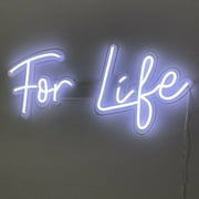 Queen Sense 14"x7.1" For Life LED Sign Light Wall Decor Party Night Lights Flex Neon Signs WFL060