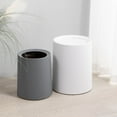 thumbnail image 4 of QIUYI Small Trash Can with Swing Lid Round Garbage Can for Kitchen, Bedroom, Home Office, Craft Room, Dorm Room, Powder Room, Bathroom Trash Bin (Black (2.1 Gal)), 4 of 7