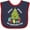 Navy and Red, variant on Inktastic Rockin' Around the Christmas Tree Boys or Girls Baby Bib