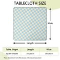 thumbnail image 2 of Light Blue and Cream Checkered Pattern Square Fitted Tablecloth with Elastic Edge,Square Table Cover,Washable Elastic Table Cover for Home Kitchen Party Decor 34"x34", 2 of 6