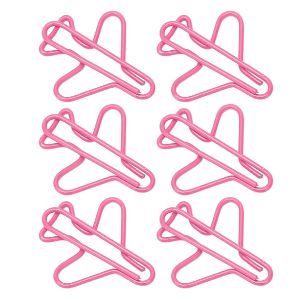 Clips de papel con forma de avión, 100 piezas Clips de papel de oficina con forma de avión Clips de papel metálicos Rendimiento finamente ajustado