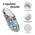 thumbnail image 5 of Easygdp Dogs With Pool Floats Slippers for Women Mens Winter Warm Home Slippers Plush Slip on House Slippers for Indoor Outdoor Shoes-37/38, 5 of 7