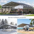 thumbnail image 3 of Patiowell 20'x20' Outdoor metal Carport,Heavy Duty Carport with UV-Resistant Roof, All-Weather Shelter for Cars, Trucks, Boats & Lawn Equipment, 3 of 7