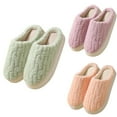 thumbnail image 3 of Xfvqtps Women Fuzzy Slippers Fluffy Furry Solid Color Fleece Lining Soft Thick Sole Memory Foam Slip on Non-Slip Comfortable Cozy Indoor Warm Winter EVA House Slippers, 3 of 3