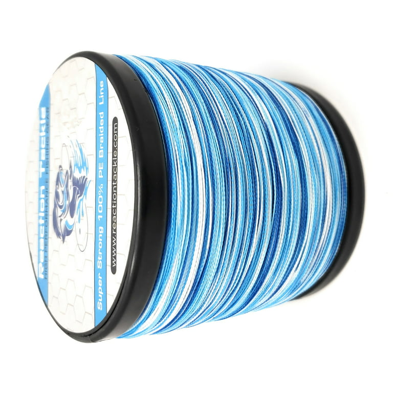 Reaction Tackle Braided Fishing Line Blue Camo 65lb 500yd