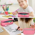 thumbnail image 3 of ECHSRT Large Pencil Case, Aesthetic Pen Pouch with Big Capacity, Minimalist Portable Stationery Bag with Handle for Office Organizer Aesthetic Pencil Cases, 3 of 5